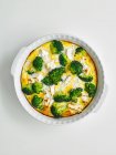 Feta and broccoli frittata — стокове фото