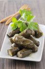 Stuffed vine leaves close-up view — Stock Photo