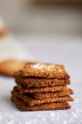 Homemade crackers without flour, made from almond — Stock Photo