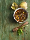 Lentil stew with potatoes and carrots — Stock Photo