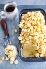 Crème glacée au popcorn Toffee — Photo de stock