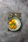 Poulet rouge thaïlandais et curry de noix de coco — Photo de stock