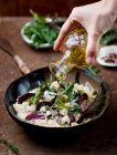Couscous salad with beetroot — Stock Photo
