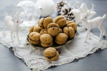 Baci di Dama (macaron italiani) per Natale — Foto stock