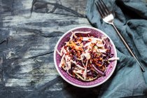 Cole Slaw with red cabbage and white cabbage — Stock Photo