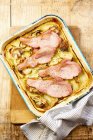 Panela quente de bacon e batata — Fotografia de Stock