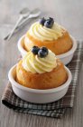 Rum baba (Rum soaked yeast cake, France) — Stock Photo