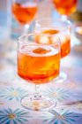 Aperol spritz cocktails on the table — Stock Photo