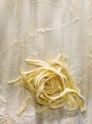 Fresh fettuccine close-up view — Stock Photo