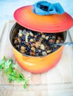 Stew with black beans — Stock Photo