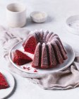 Gâteau lapin velours rouge sans gluten — Photo de stock