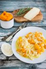 Pumpkin risotto with parmesan (Italy) — Stock Photo