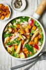 Colourful apple and chicken salad — Stock Photo