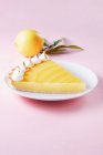 Tarte au citron  French lemon tart — Stock Photo