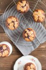 Muffins streusel myrtille marbrée — Photo de stock