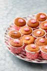 Raspberry muffins close-up view — Stock Photo