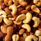Trial mix with cashews, cranberries, and almonds — Stock Photo