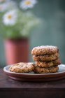 Ревінь і вівсяне печиво (вегетаріанське ) — стокове фото