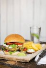 Veggie Burger close-up view — Stock Photo