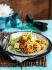 Mie goreng (an Indonesian noodle dish) — Stock Photo