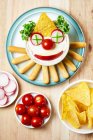 A clown face dip for a kids party — Stock Photo