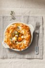 Filo pastry dish with roasted butternut squash, feta and thyme — Stock Photo