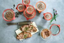 Veal liver sausage to spread on bread — Stock Photo