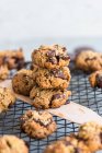 Almond and tahini cookies with chocolate chips — Stock Photo