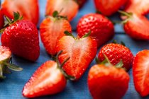 Fresh strawberries close-up view — Stock Photo