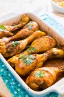 Oven-grilled chicken drumsticks with paprika — Stock Photo