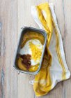 Homemade baked potato with lemon and mint — Stock Photo