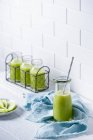 Apple, cucumber and celery smoothie — Stock Photo