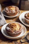 Apple muffins with wholemeal flour and coconut blossom sugar — Stock Photo