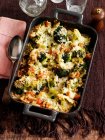 Broccoli al forno con formaggio — Foto stock