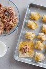 Blick von oben auf köstliches hausgemachtes Dessert Baklava — Stockfoto