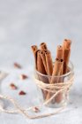 A jar of cinnamon sticks — Stock Photo
