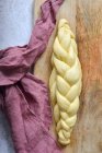 Pigtail baguette (unbaked) close-up view — Stock Photo