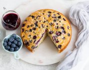 Blueberry Almond cake (gluten free) — Stock Photo