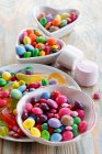 Colored dragees and jelly beans — Stock Photo