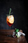 Aperol Spritz with olives — Stock Photo
