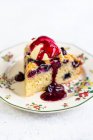 Gâteau aux myrtilles et amandes (sans gluten)) — Photo de stock