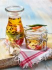 Pickled vegetables in spicy oil — Stock Photo