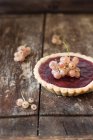A currant tart with jam — Stock Photo