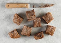 Brownies loiros com açúcar em pó — Fotografia de Stock