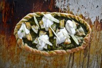 Courgette pie with pesto and cheese — Stock Photo