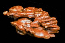 Pecan-caramel close-up view — Stock Photo