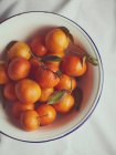 Naranjas en un tazón - foto de stock