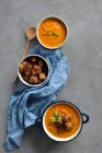 Zuppa di zucca al curry con pollo in spezie — Foto stock