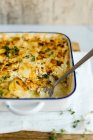 Potato and parsnip gratin — Stock Photo