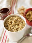 Porridge for breakfast close-up view — Stock Photo